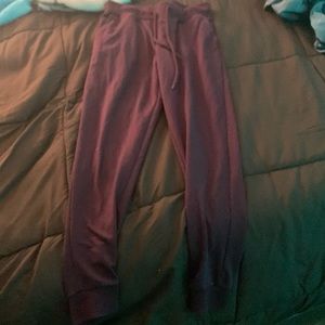 Burgundy sweat pants